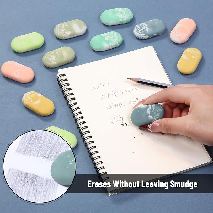 Mr. Pen- Marble Pencil Erasers, 12 Pack, Art Sketching, Clean Smudge-Free - Image 5