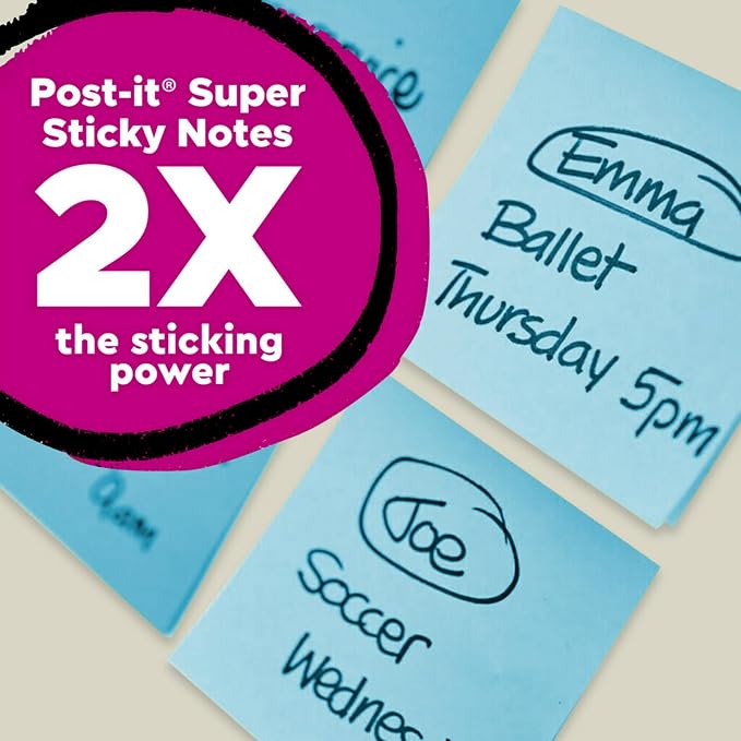 Post-it 100% Recycled Super Sticky Notes, 3 x 3 in, 5 Pads - Image 3