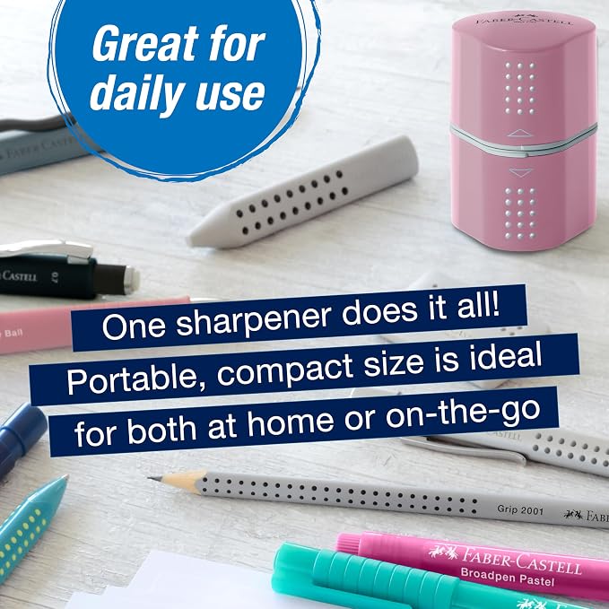 Faber-Castell Grip Trio Pencil Sharpener: Rose Shadows - Image 6