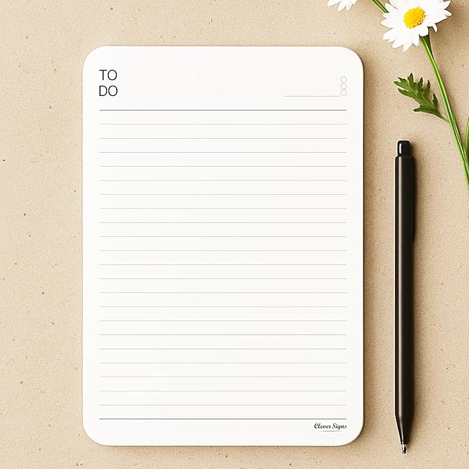 To Do List Notepad – (2 Pack, 50 Sheet Each) A5 Size (8.3"x5.8") Premium Thick Paper With Cardboard Back Support, Undated Daily Planner Notepad, Daily To Do List Notebook, Ruled Pages, Deadline Column.-DeskLoop Office