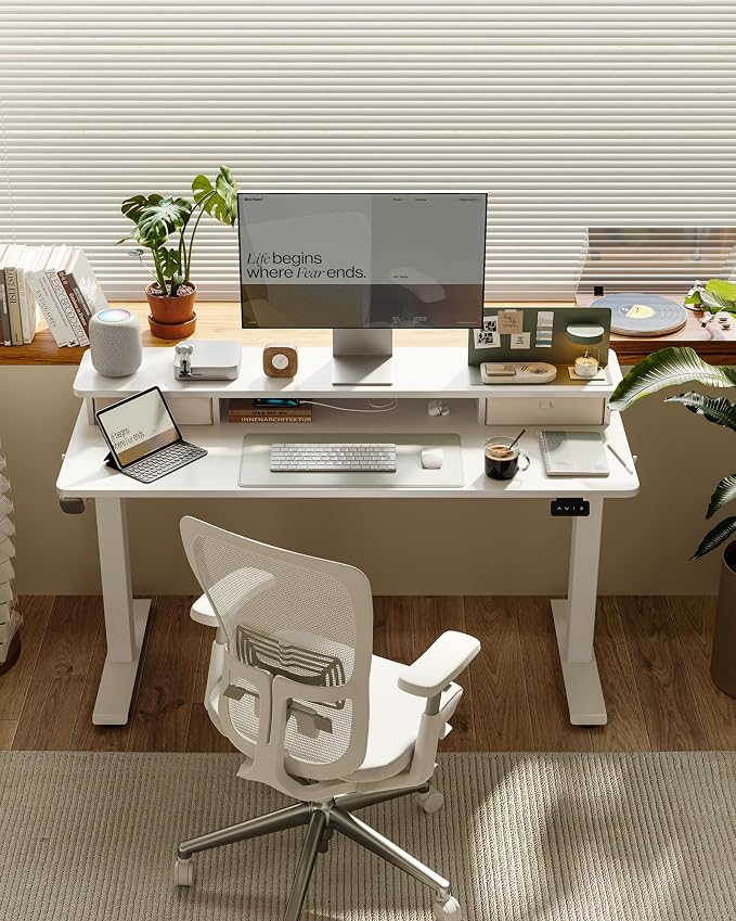 FEZIBO 60 x 24 Inch Height Adjustable Electric Standing Desk - Image 3