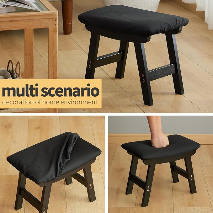 Foot Stool Ottoman Foot Rest Under Desk, Small Stool - Image 6