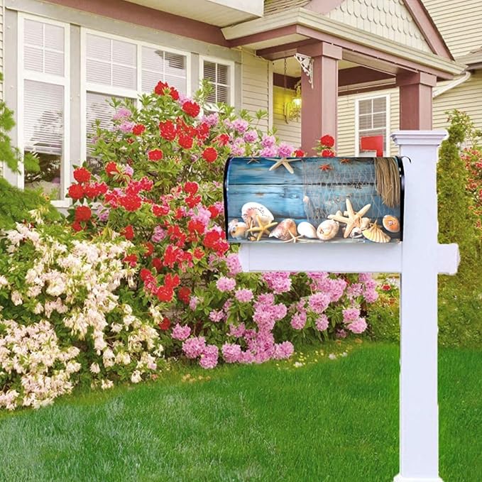 Starfish Summer Beach Welcome Magnetic Mailbox Cover, Mailbox Wrap Decorative - Image 8