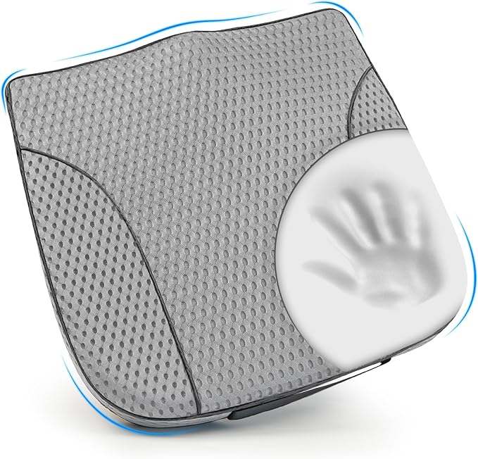 Car Seat Cushion, Comfortable Memory Foam Seat Pillow for Driving, Sciatica-Back Pain Relief, Cushion for Car-Truck, Office, Wheelchair - Mesh Gray-DeskLoop Office