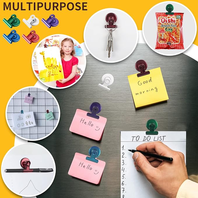 VNDUEEY 20 Pack Fridge Magnets Refrigerator Magnets, Strong Magnetic Clips - Image 3