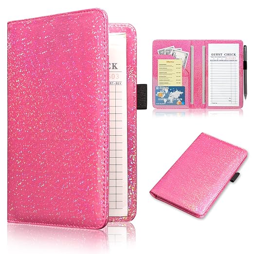 ACdream Server Books for Waitress, Guest Book Note Pad, Cute Pocket Leather by ACdream