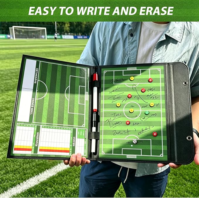 Soccer Coaching Board Magnetic Double Sided Dry Erase Soccer Tactics Board - Image 4