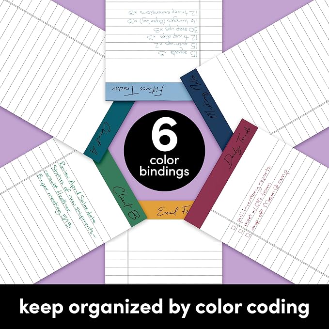 PAPERAGE Lined Legal Pads, 6 Pack, 50 Sheets Each, Wide/Legal Ruled, Note Pads - Image 6