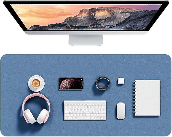Hsurbtra Desk Pad, 35.5" x 17" PU Leather Desk Mat, XXL Extended Mouse Pad by Hsurbtra