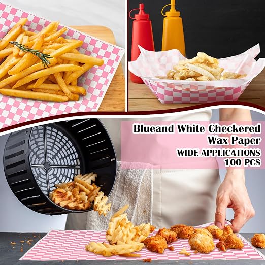 Geosar 200 Pcs Gingham Party Supply Disposable Paper Food Tray Bulk Disposable - Image 5