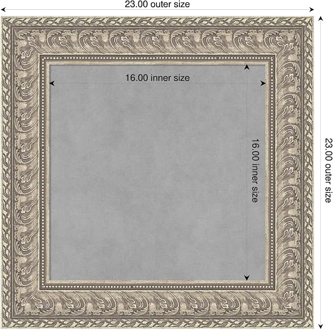Amanti Art Silver Framed Magnetic Board 23x23 Small Vision Board - Image 2