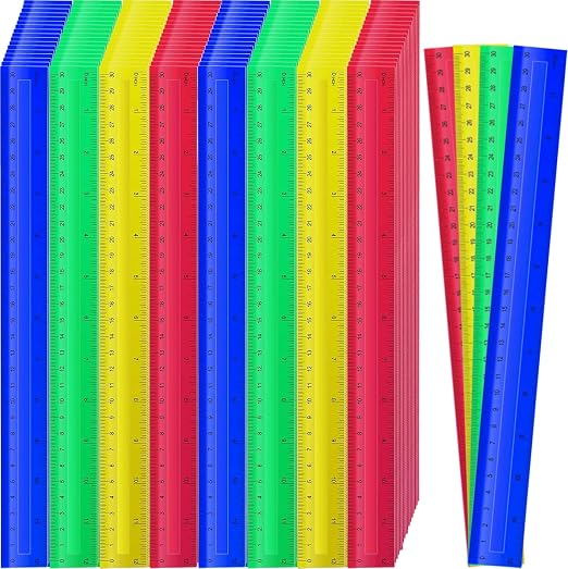 200 Pcs 12 Inch Rulers Bulk Plastic Kid Ruler by Unknown