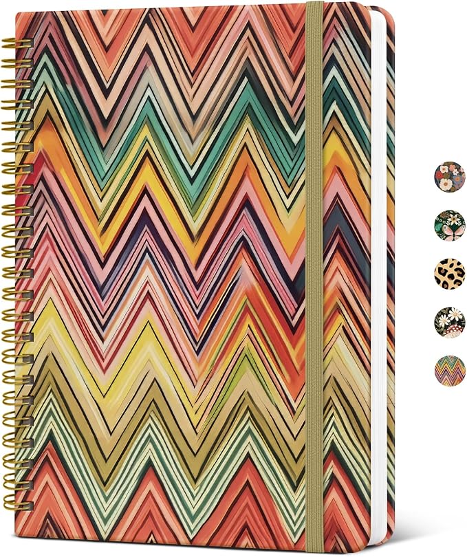 Taja Lined Spiral Journal Notebook by Taja