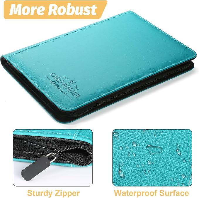 9 Pocket Card Binder, Premium Zip Trading Card Binder, 540 Double Sided Pocket - Image 2