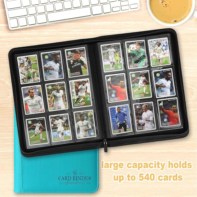 9 Pocket Card Binder, Premium Zip Trading Card Binder, 540 Double Sided Pocket - Image 4