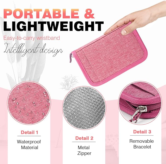 Single Passport Holder for Travel, RFID Travel Document Organizer for Women - Image 4