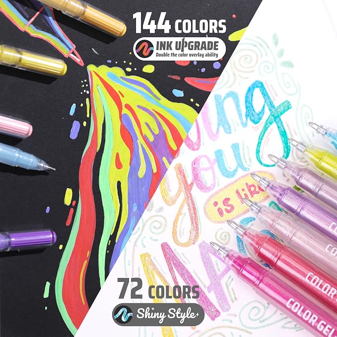 DICEKOO 216 Pack Acrylic Gel Pens - Image 4