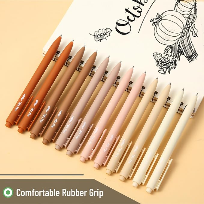 Mr. Pen- Retractable Gel Pens, 12 Pack, Natural Colors Barrels | Fine Point - Image 4