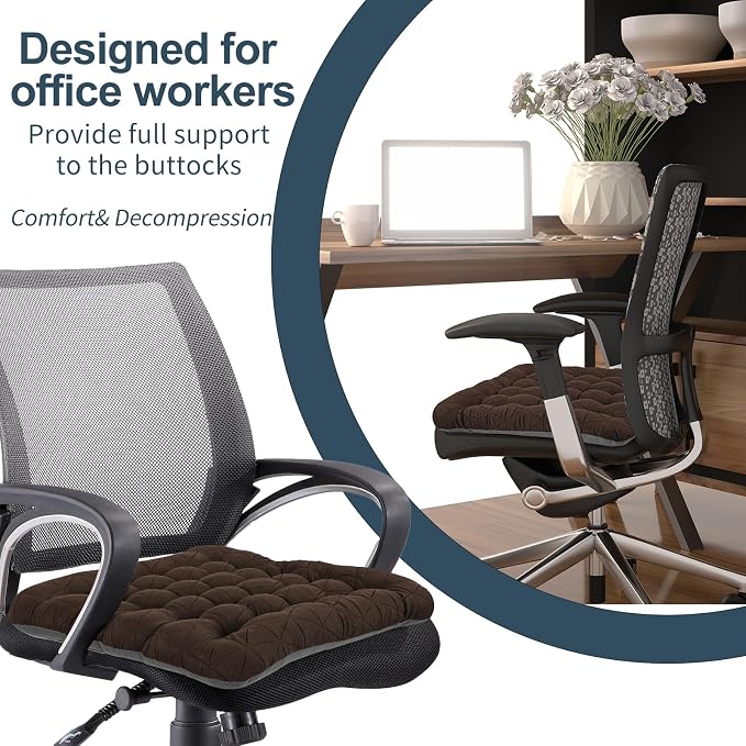 BUYUE Good Support Office Chair Cushion, Luxury Jacquard - Image 2
