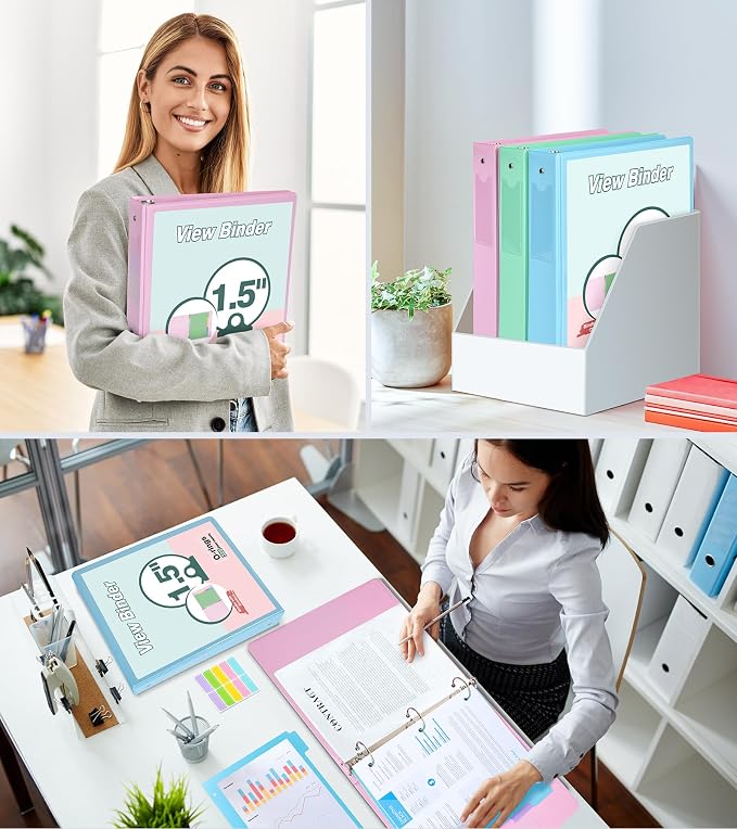 3 Ring Binder 1 inch，Cute Binder Organizer - Image 7
