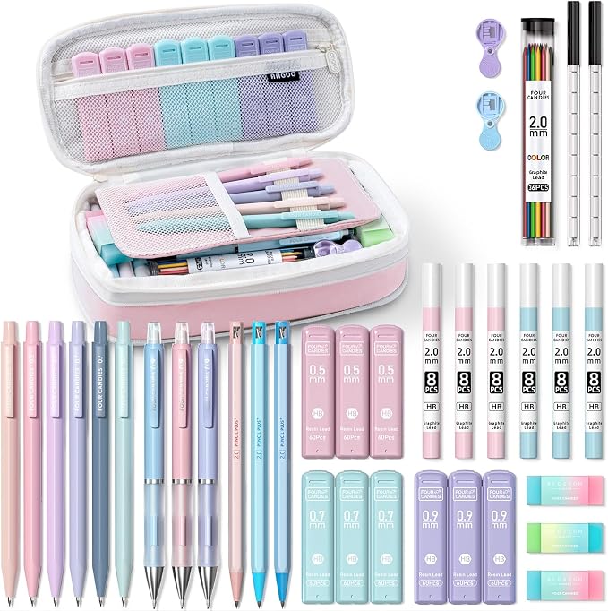 Four Candies 36PCS Aesthetic School Supplies, Mechanical Pencils 0.5mm by FourCandies