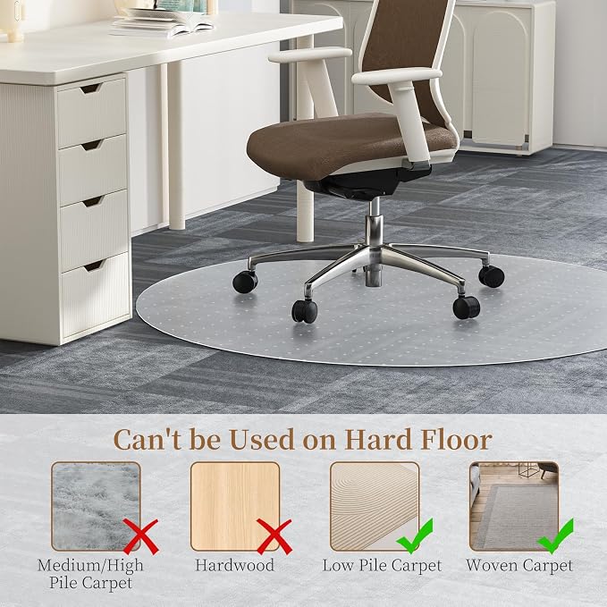 36" x 36" Round Office Chair Mat - Image 3