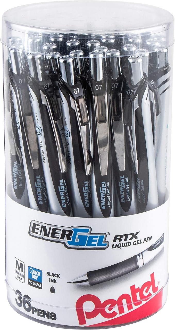 Pentel EnerGel RTX Retractable Liquid Gel Pen Canister - Image 2