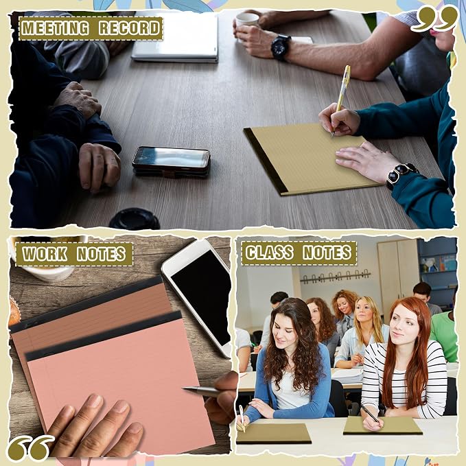 Lincia 6 Pcs 11" x 9.5" Legal Pads College Ruled Notepad Landscape Notebook - Image 5