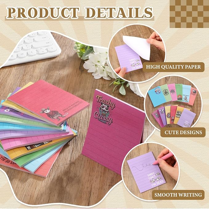 12 Pcs Funny Sticky Notes for Work 4x3 Inches Sarcastic Self Adhesive Notepads - Image 3