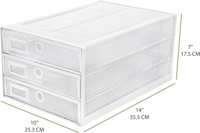 Exerz Paper Sorter 3 Drawer Wire Mesh A4 / Desk Multifunctional Desk - Image 3