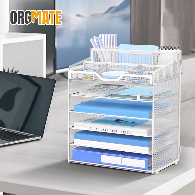 6 Tier Mesh Desk Organizer - Image 6