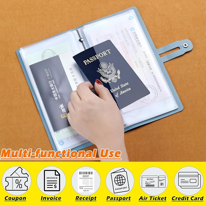 Leather Receipt Organizer, Portable Receipt Holder - Image 5