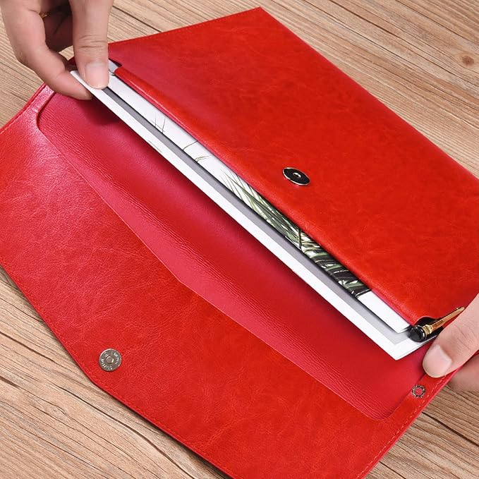 PU Leather A4 File Folder Document Holder Envelope Folder Case - Image 5