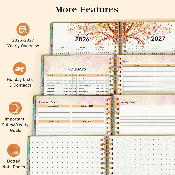 Planner 2026-2027, 18 Months Weekly and Monthly Daily Planner from January 2026 - Image 6