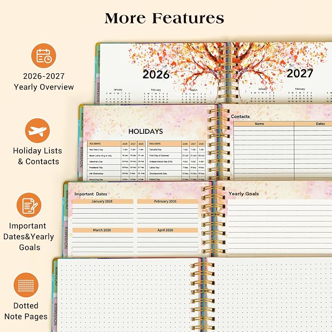 Planner 2026-2027, 18 Months Weekly and Monthly Daily Planner from January 2026 - Image 6