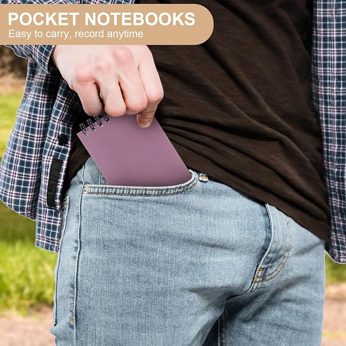 Thboxes 8 Pack Pocket Notebooks, 3 x 5 Spiral Notepads Mini Notebook 60 - Image 5