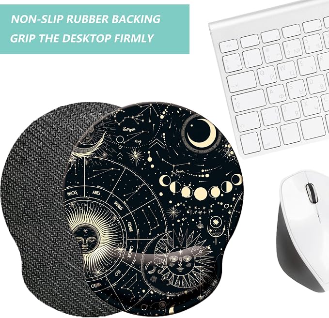 Mouse Pad with Wrist Support, Ergonomic Mouse Pad with Memory Foam Wrist Rest - Image 4