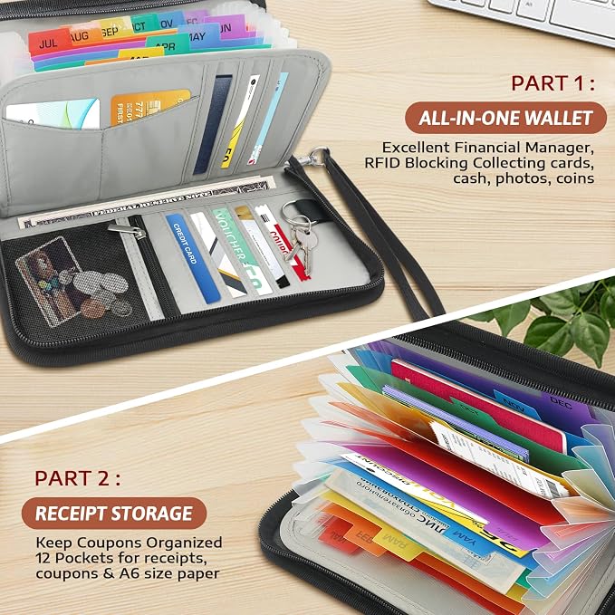 13 Pockets Receipt Coupon Organizer - Image 2