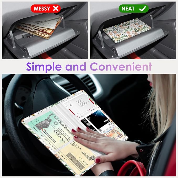 Car Registration and Insurance Holder，Colour Patterns Men Women Car License - Image 5