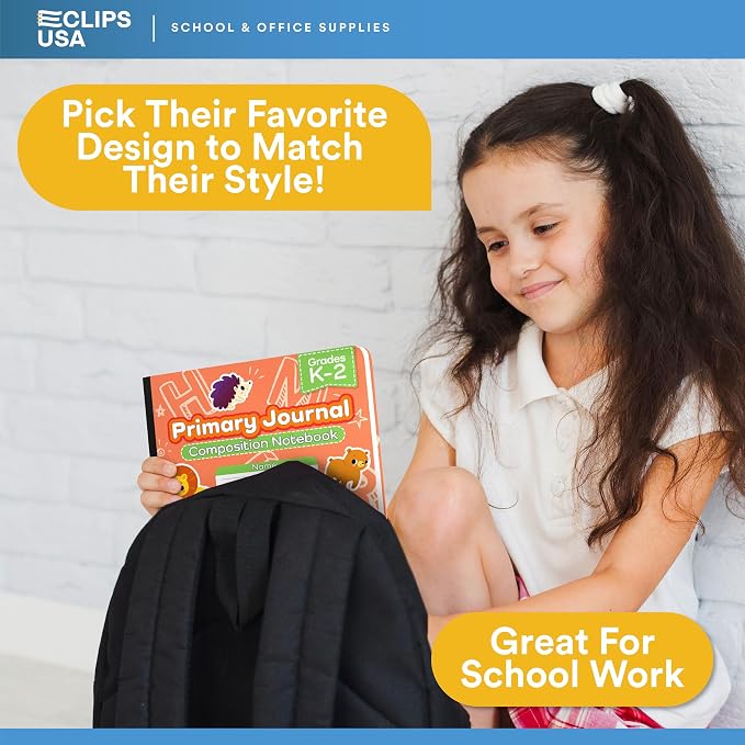 E-CLIPS USA Primary Composition Notebook K-2 Primary Ruled Composition Book - Image 6