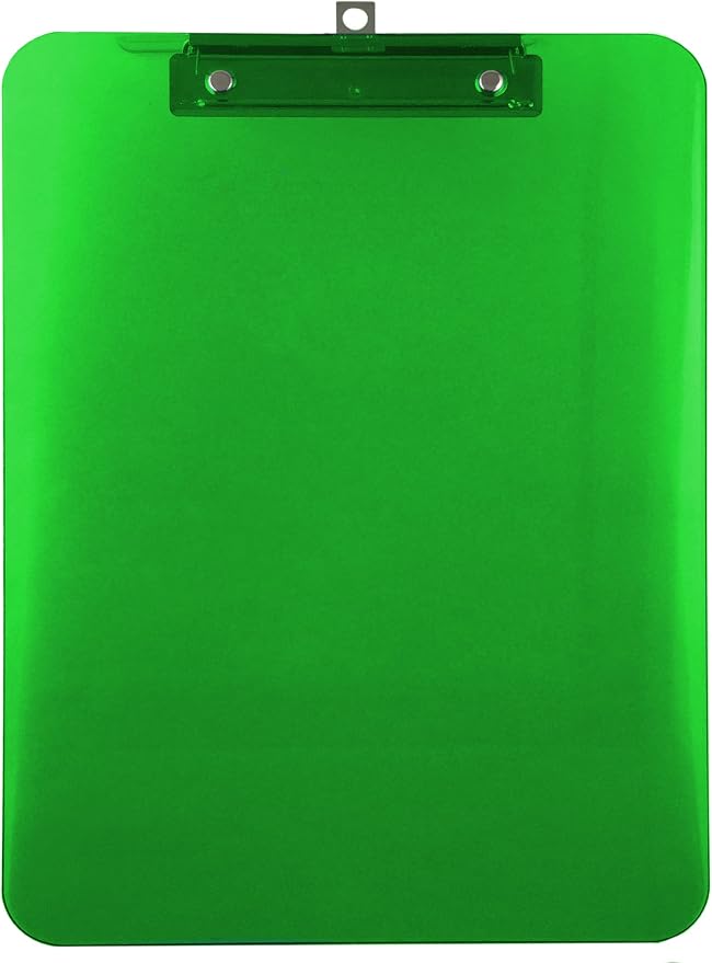 Trade Quest Plastic Clipboard Transparent Color Letter Size Low Profile Clip - Image 4
