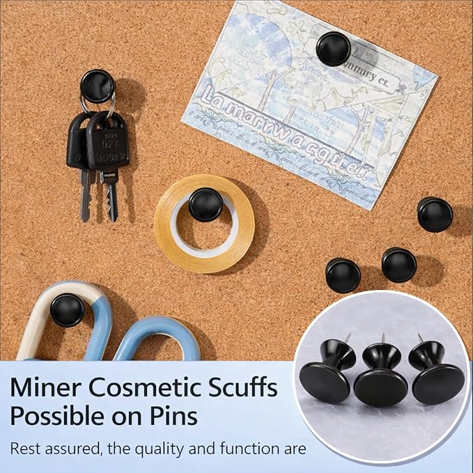 Outus 100 Pcs Giant Push Pins Large Thumb Tacks Plastic Heads 1 Inch Jumbo Push - Image 4