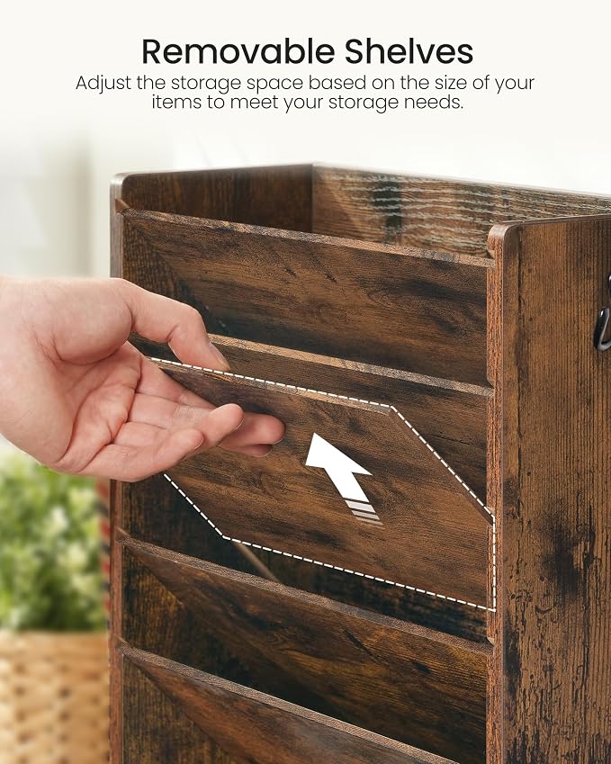 CHOEZON Wall File Organizer, 6-Tier Vertical Mount Hanging Holder - Image 2