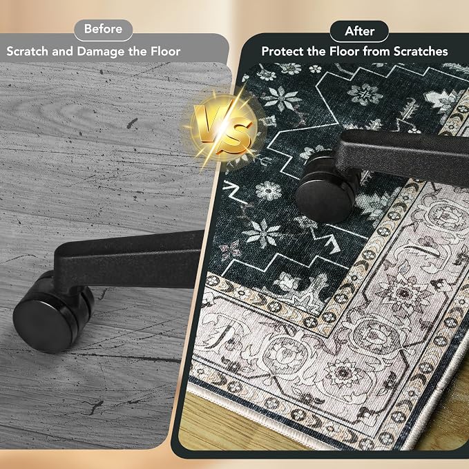 Office Chair Mat for Hardwood Floor&Tile Floor, Under Desk Rug for Rolling - Image 4