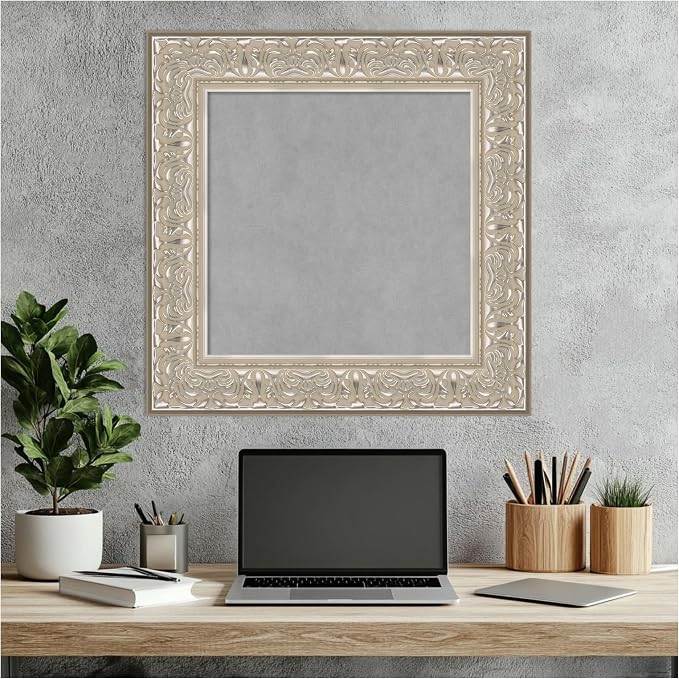 Amanti Art Silver Framed Magnetic Board 23x23 Small Vision Board - Image 6