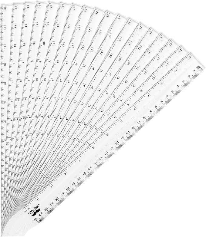 Mr. Pen- Plastic Rulers, 12 Inch, 18 Pack, Easy-to-Read Markings | by MrPen