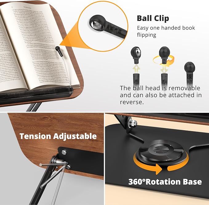 SupeDesk Book Stand for Reading, Adjustable Book Holder - Image 7