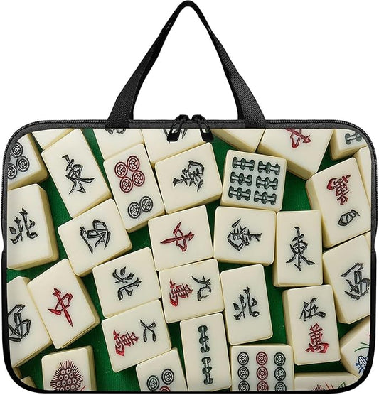 Laptop Sleeve Case Bag 15 inch, Mahjong Slim Carrying Case Durable Handbag Travel Laptop Bag for 15 inch MacBook Air M3/M2/15 Pro/Surface Laptop 7/6/5/4/3/ Dell XPS 15 Plus