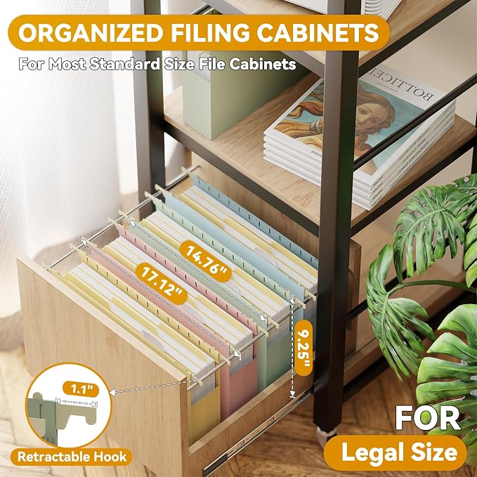 Legal Size Hanging File Folders Extra Capacity, 12 Pack Plastic 2" Expandable - Image 3