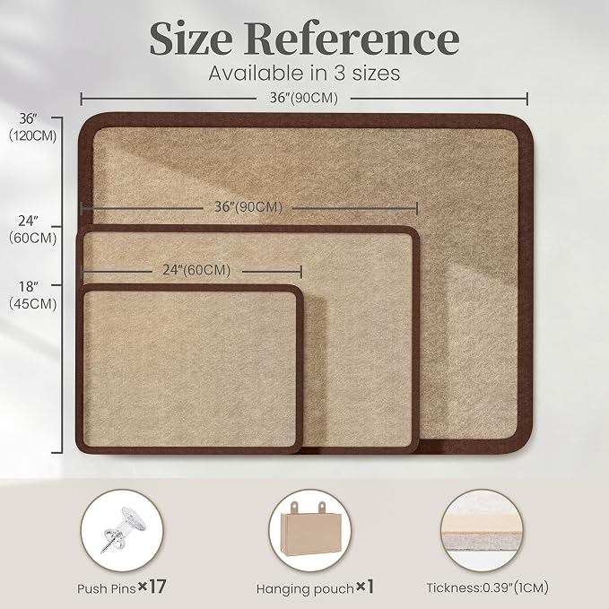 Bulletin Board Decorative Felt Foldable Vision Photo Pin Boards | 48 x 36 - Image 2